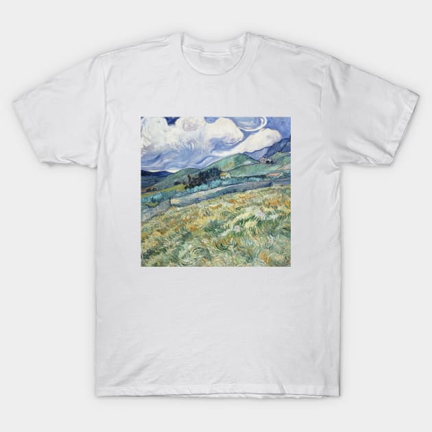 Vincent Van Gogh- Wheat Field Behind Saint-Paul T-Shirt by SybaDesign